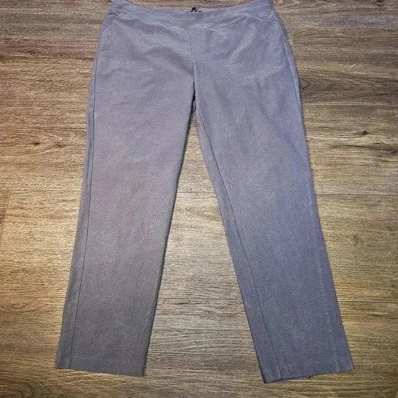 Eileen Fisher Pull On Crepe Straight Leg Casual Ankle Pants SZ M - Picture 4 of 8